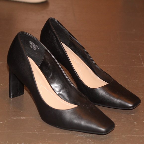 ALFANI Square-Toe Pumps, Black, Size 10 - Picture 1 of 3